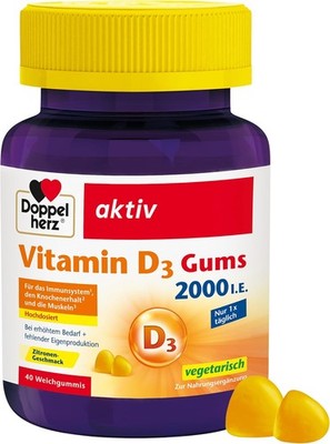 Doppelherz Vitamin D3 Gums Zitronen Geschmack 40 Stück