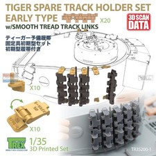TRXTR35200-1 1:35 TRex - Tiger Spare Track Holders Set Early Type with Smooth