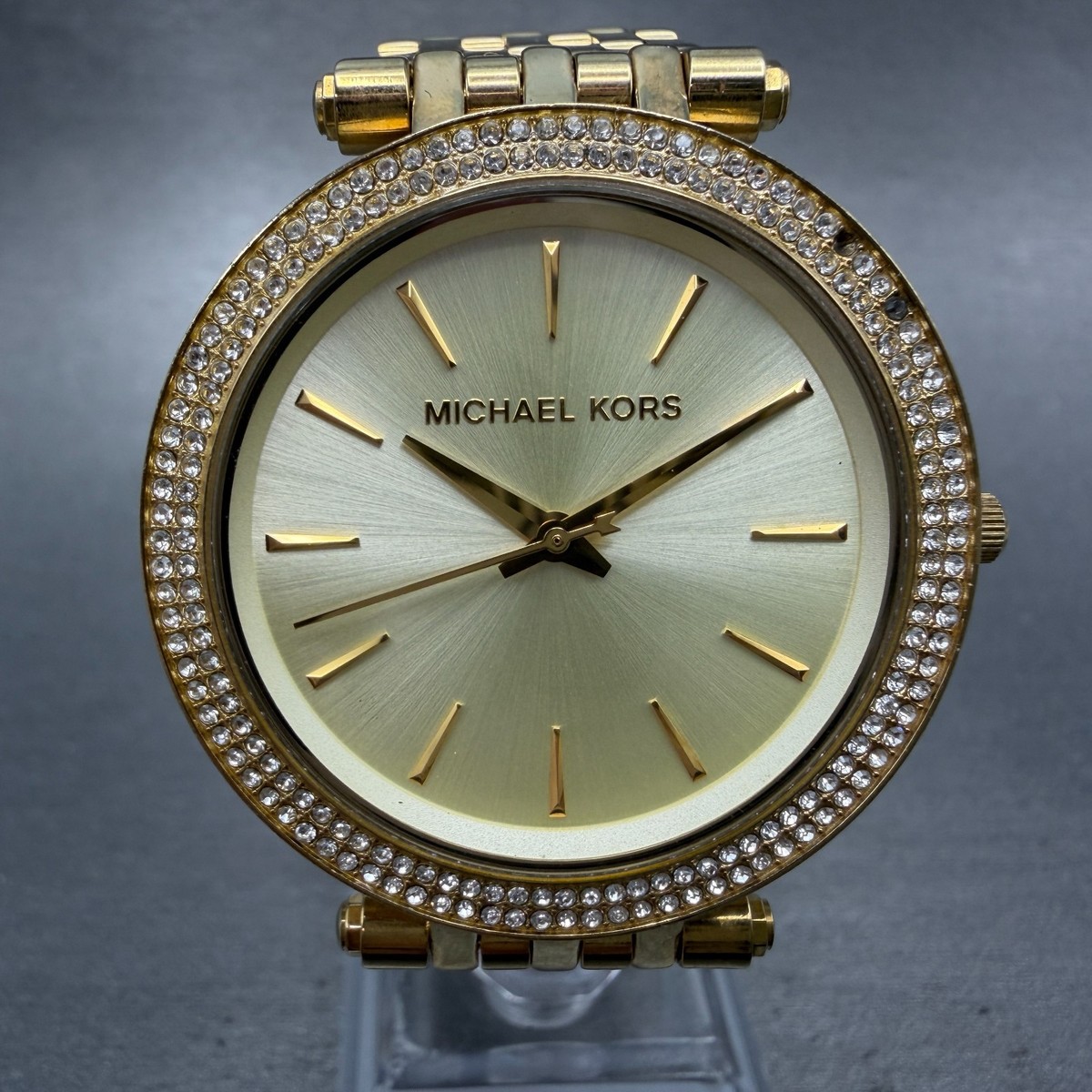 Michael Kors Darci Watch Women 39mm Champagne Dial Gold Tone MK