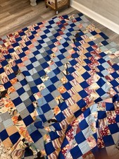 Handmade Multicolor Quilt 78X67