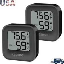LCD Temperature Humidity Monitor Fast Response Sensor Home Office Aquarium New