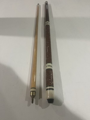 Vintage Golden Shark Line Custom Crafted Pool Cue By Bob And Chet With Case