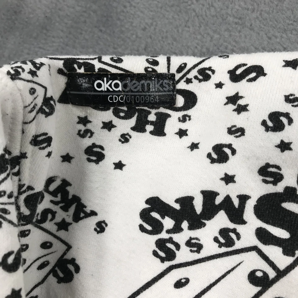 Винтажная мужская толстовка с капюшоном Akademiks 5XL AOP кости на молнии хип-хоп Y2K * - Изображение 3 из 4