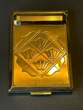 Vintage Richard Hudnut Tulips Powder Compact w/ Lipstick