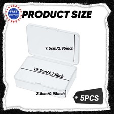 Plastic Storage Containers 5 Pcs 1 Inch Mini Small Travel Case 4x3x1 Inches