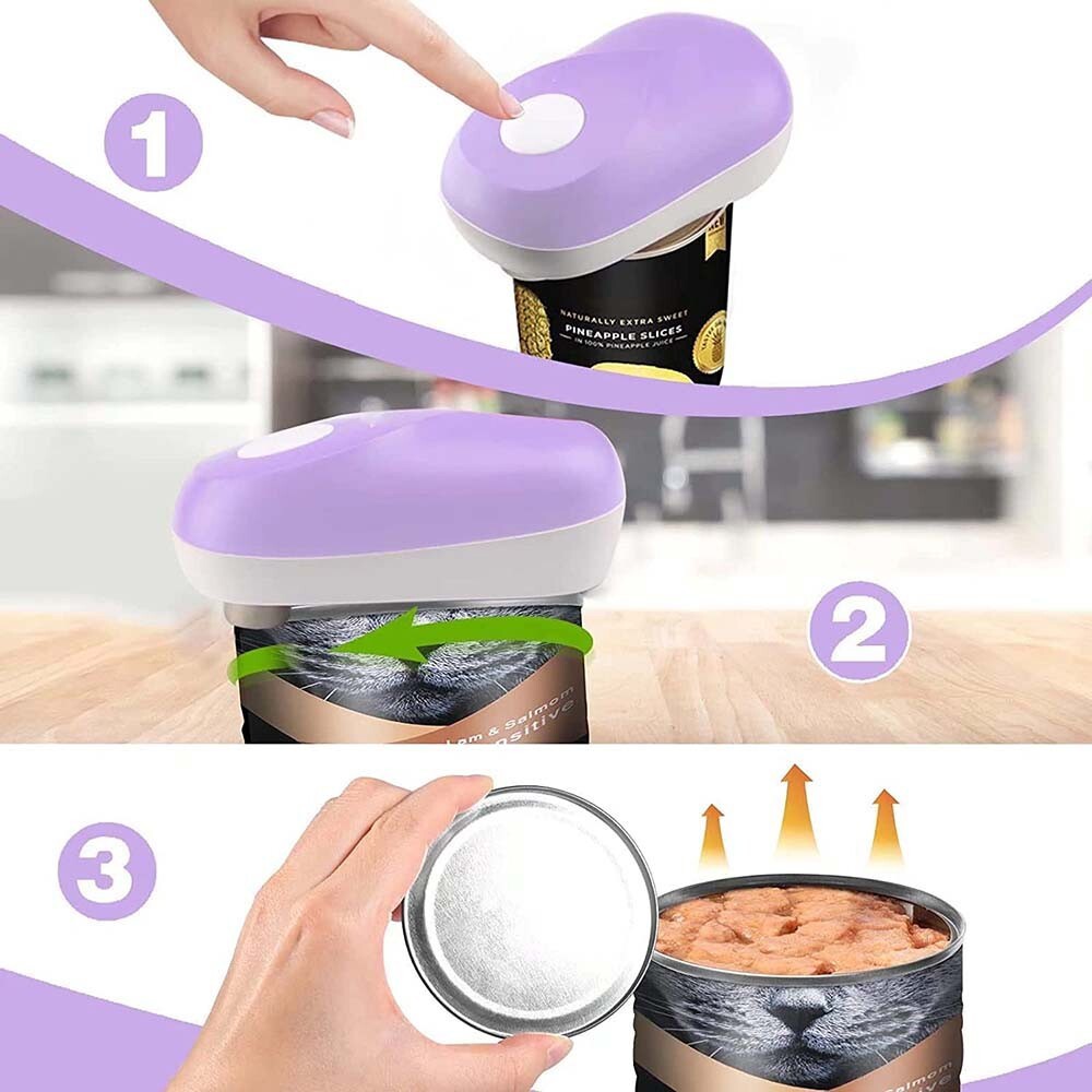 Kratax One Touch Electric Can Opener, Auto Stop by Smart Sensor, No Sharp Edge