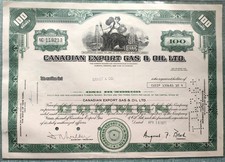 Historische Wertpapiere: Canadian Export Gas & Oil Ltd. - 100 Shares
