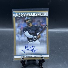2020 Topps Lewis Brinson Baseball Stars Auto Autograph Gold #16/50