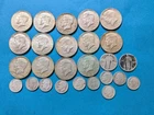 Silver Coins Kennedy Half Dollars Roosevelt Dimes Circulated