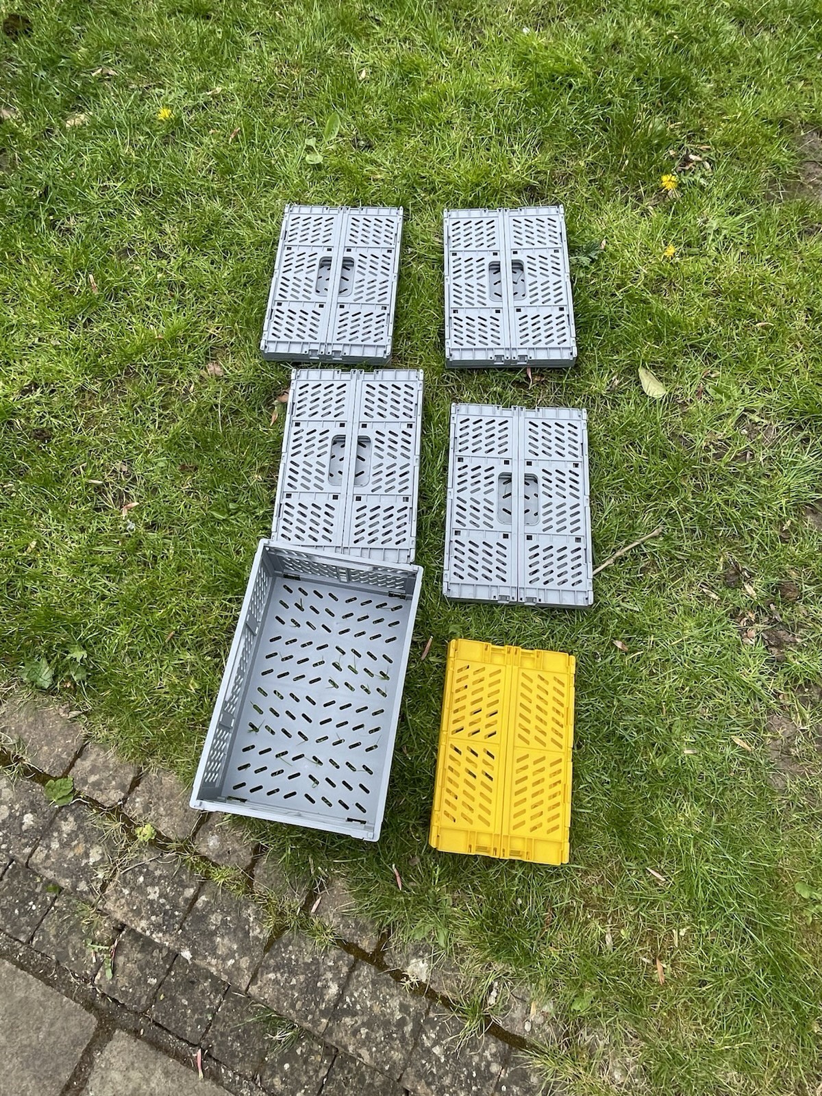 Flat Pack Small Crates Plastic Storage Box Stackable Container