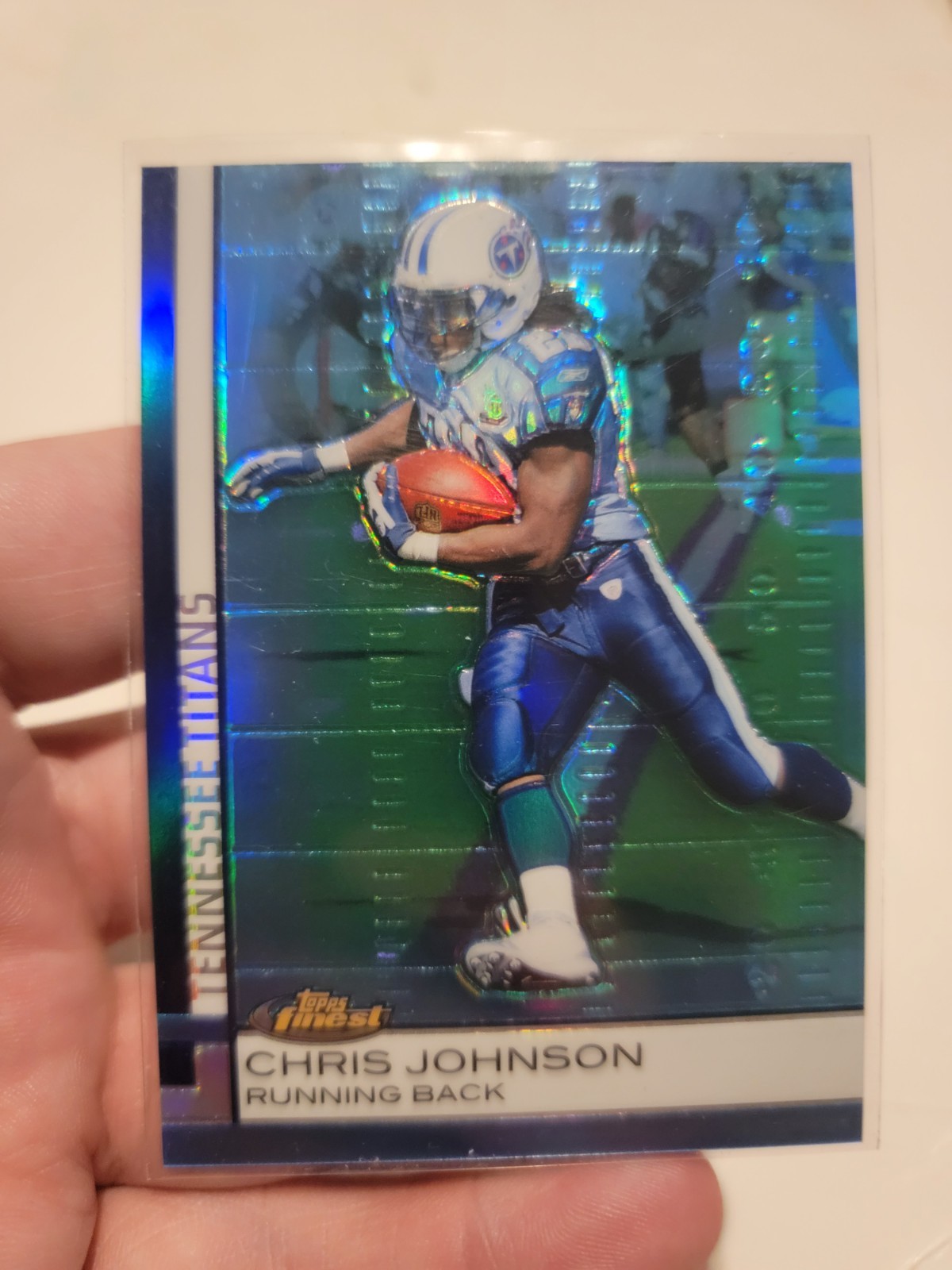 Topps Finest Tennessee Titans Card Chris Johnson Refractor Insert /429 