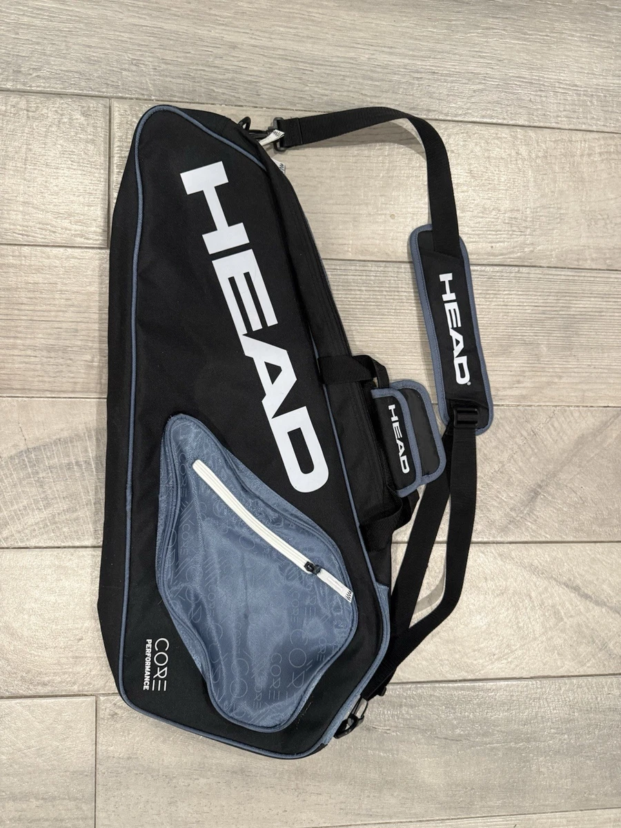 Sac De Sport HEAD Tennis : Sac à Dos / Bandoulière Pour 6 à 8 Raquettes - Noir Et Blanc (état Excellent)