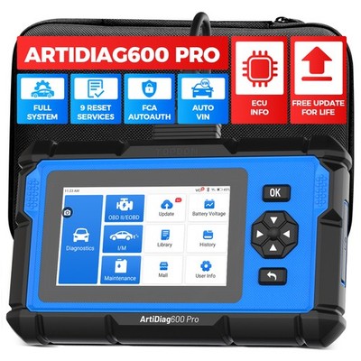 TOPDON AD600 PRO+ Scan Tool Full System CAN-FD 9 Resets ABS SRS OBD2 Code Reader