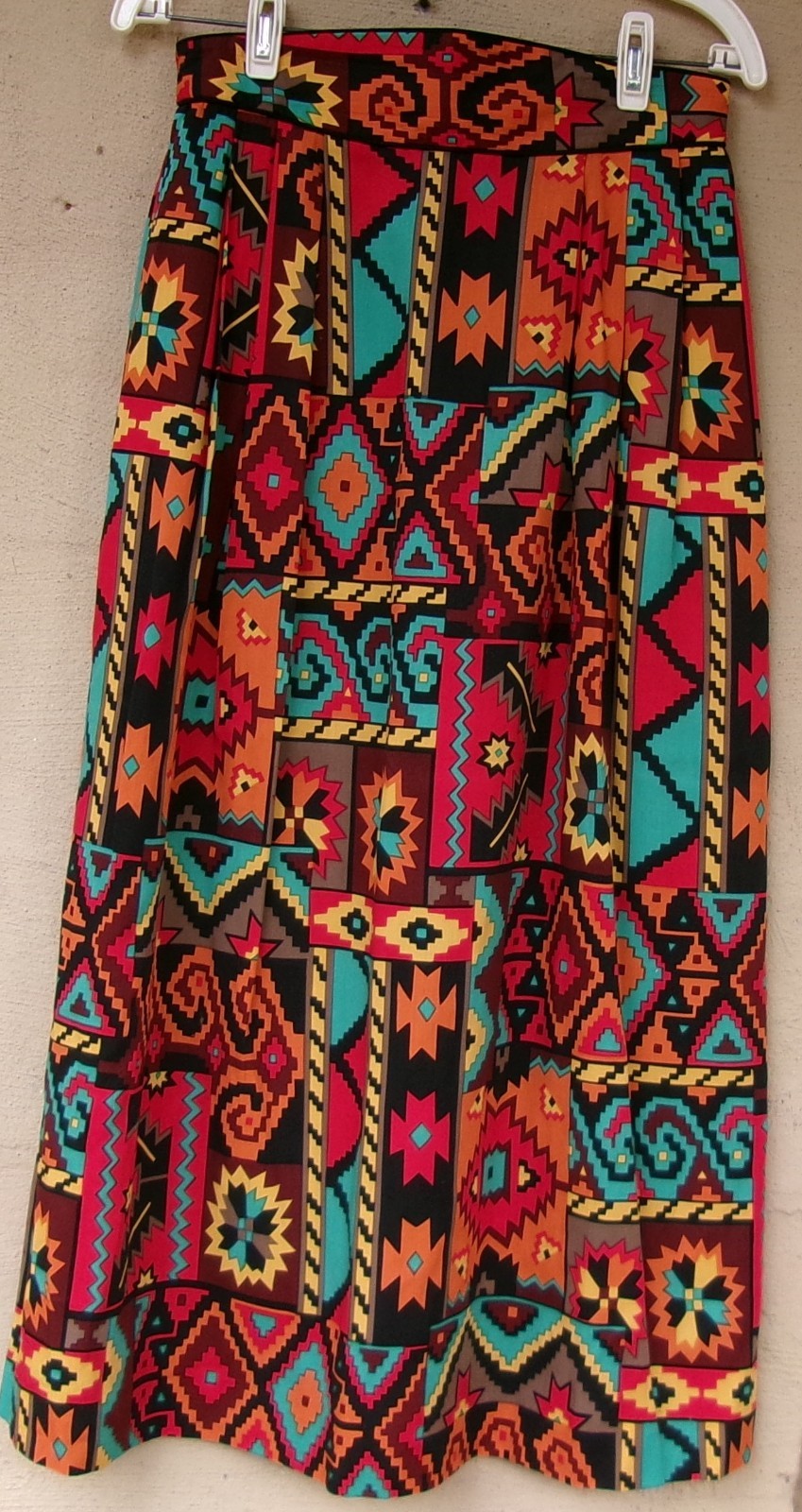 Doncaster Vtg. SW Tribal Patchwork Pattern Skirt … - image 6