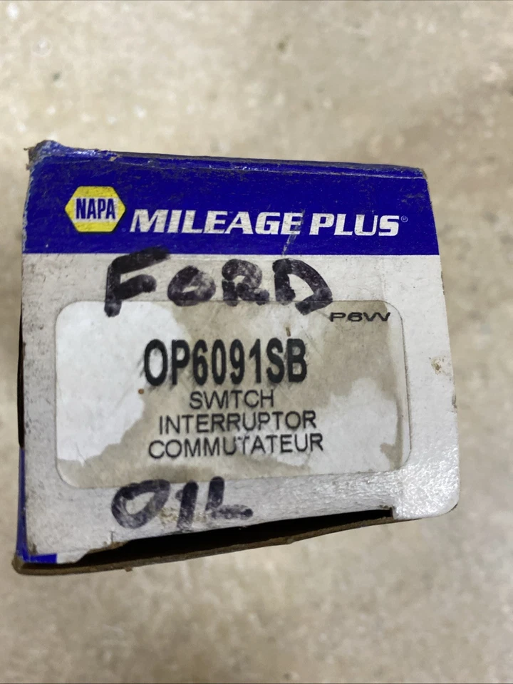 Interruptor medidor de aceite motor Ford Mercury Torino Mustang Mach 1 OP6091SB Foto 2 de 4