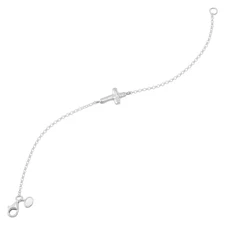 New Silpada 'Optimism' Sterling Silver Cross Bracelet, 7.5"