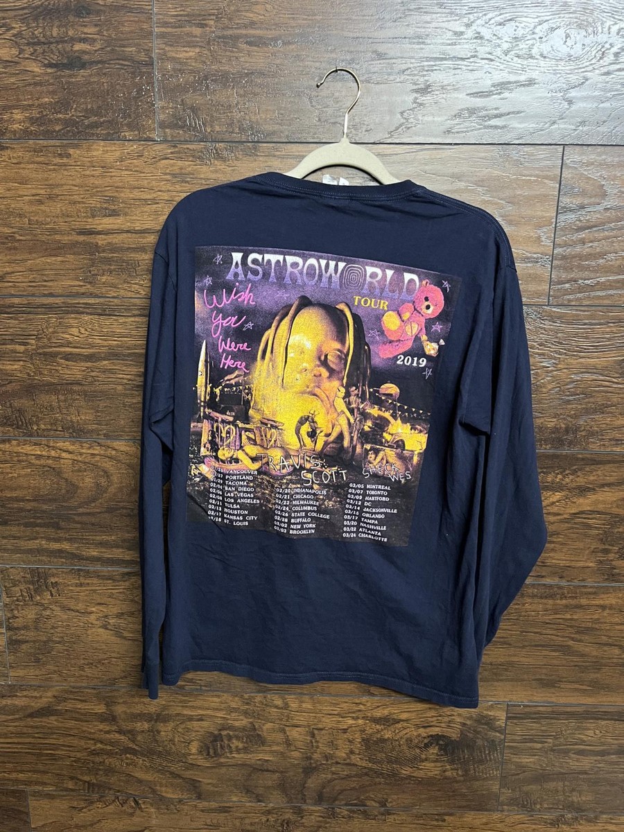 Tシャツ・カットソー Travis Scott Astroworld Tour L/S Tee Travis Scott Astroworld 2019 Long Sleeve T-shirt - M | eBay