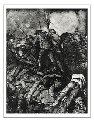 The Charge, Right Detail, Second State 1918 GEORGE BELLOWS Vintage 22x17'' Print