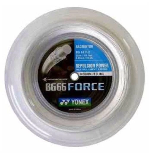 Yonex BG66 FORCE (white) 656ft 200m Reel Badminton String - Made in JP