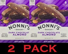2x Nonni's Bakery DARK CHOCOLATE ALMOND Biscotti Nonnis 6.88 oz Box - 2 PACK
