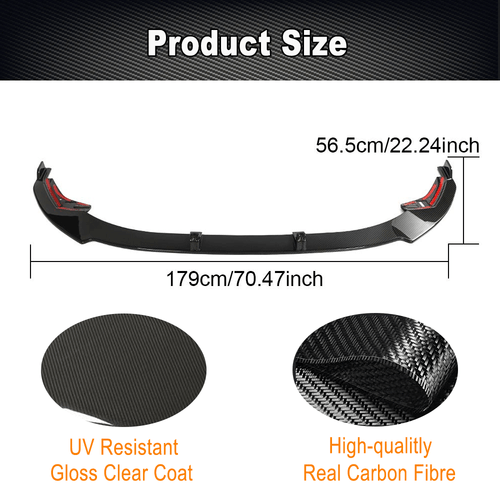 Für Audi S3 8Y 2022-23 Carbon Frontspoiler Frontlippe Front Stoßstangen Spoiler - Picture 4 of 9