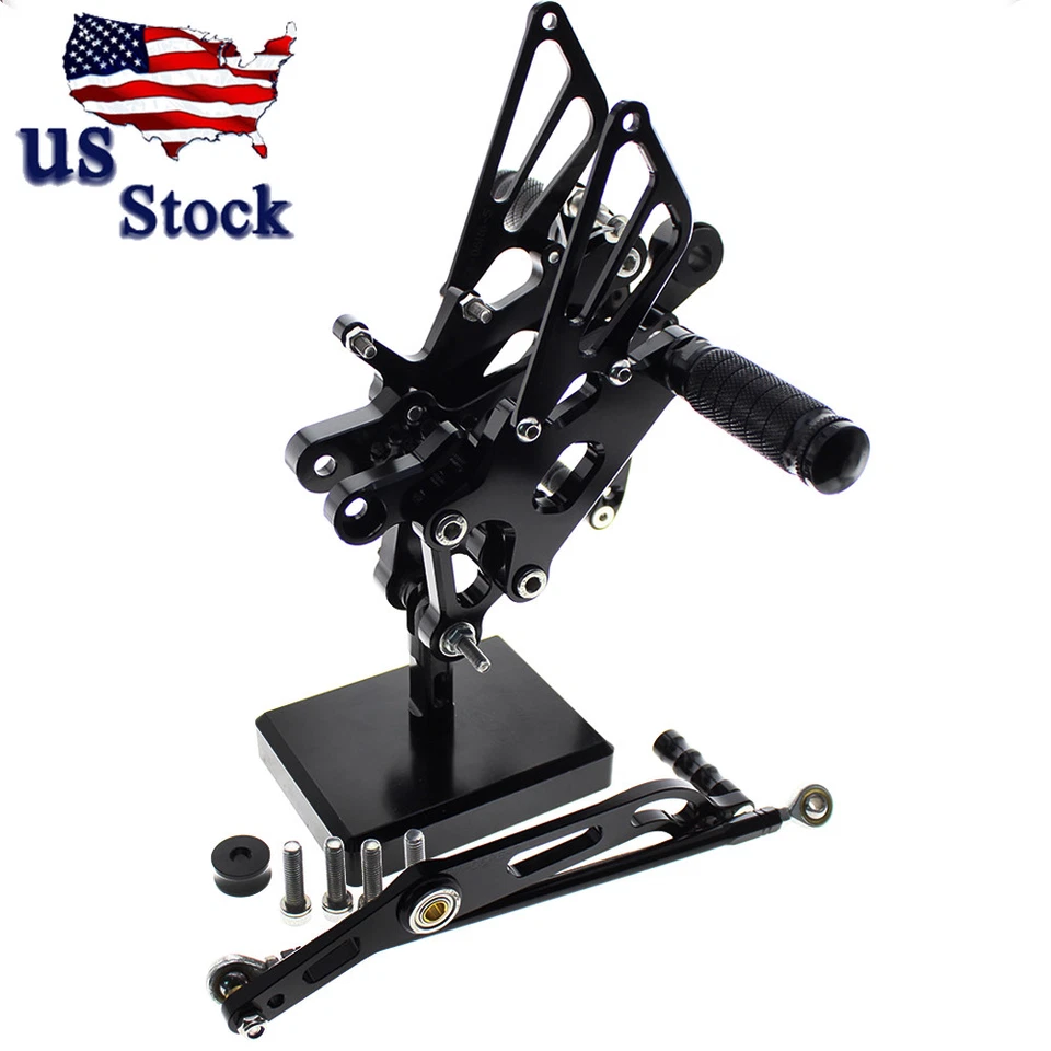 US Stock CNC Rearset Footrest Foot Peg Rearsets For Yamaha YZF R1 1998 1999-2003 - Image 3 of 4