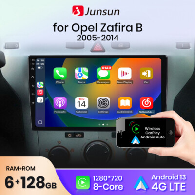 Carplay Autoradio Android 6+128GB für Opel Zafira B 2005-2014 Navi GPS 4G LTE