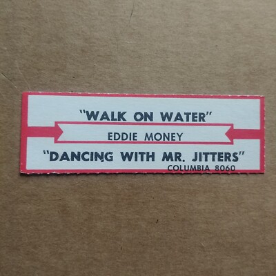 EDDIE MONEY Walk On Water/Dancing JUKEBOX STRIP Record 45 rpm 7" | eBay