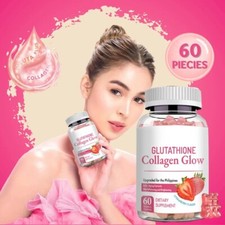 Glutathione Collagen Glow Anti-aging skin Whitening Gummies 60pcs