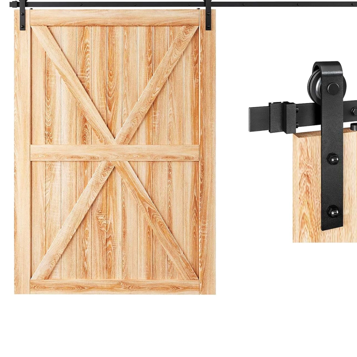 9 FT Heavy Duty Sliding Barn Door Hardware for 54