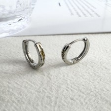 15mm Small Silver Hoop Earrings for Men Women Streetwear Hop Hop Unisex Earrings