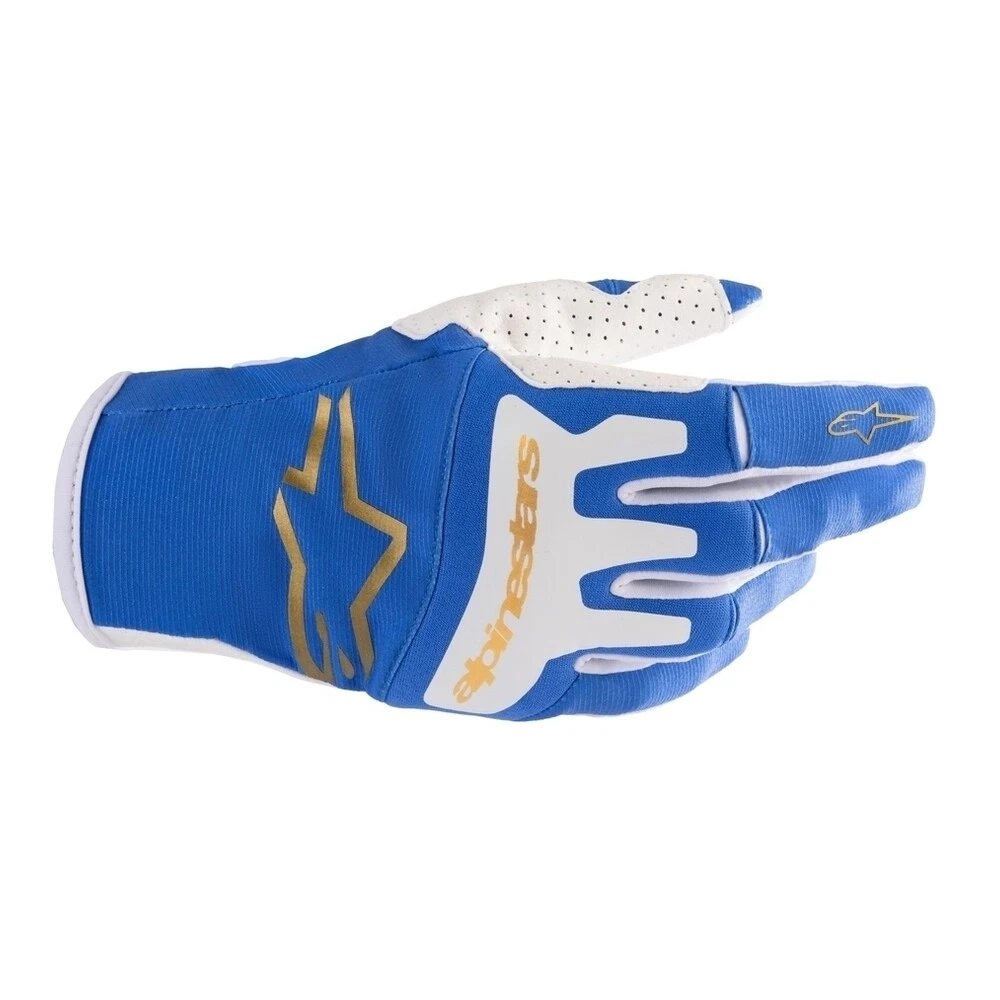 Guantes Alpinestars Techstar 2023 Azul Dorado-DESC