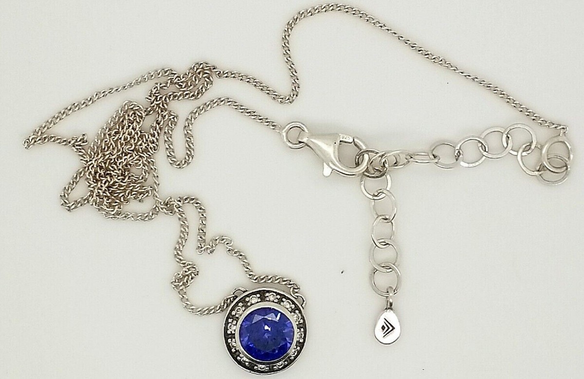 Silpada Azure Allure Cubic Zirconia Sterling Silver Necklace 16-18 - Main Image