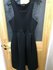 scuba cutaway neckline midi dress