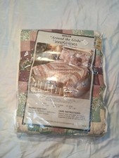VTG Handmade Patchwork King 100" x 90" Quilt "Around The Globe " NEW