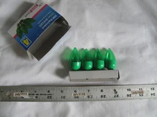 (4) NEW 25w B10 LED Candelabra Light Bulbs - GREEN- 2 actual watts (25w replace)