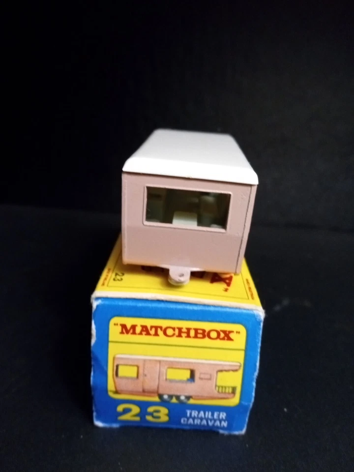 Remolque Matchbox #23D caravana 1965 rosa en caja original E4 Foto 4 de 4