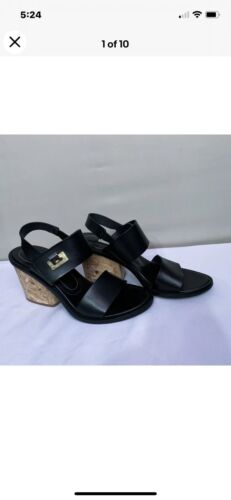 Balenciaga Shoe Black Leather Ankle Sandal with C… - image 1