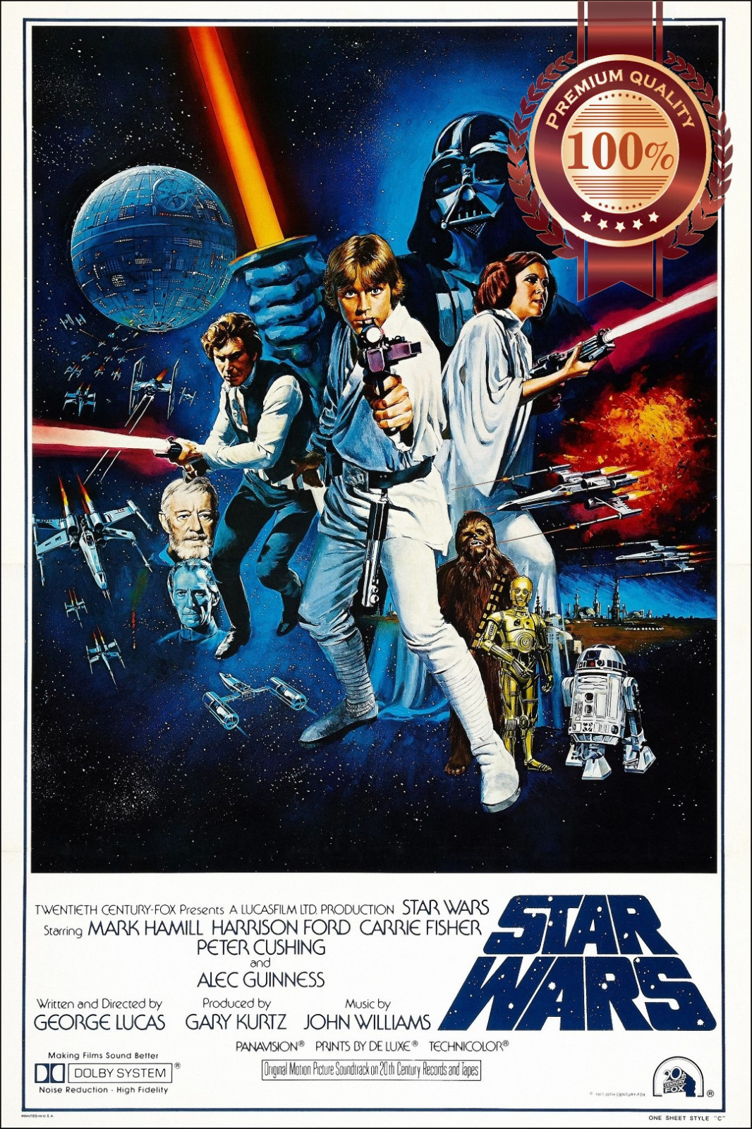 Luik Betrokken Aktentas A NEW HOPE STAR WARS EP 4 IV ORIGINAL CINEMA MOVIE FILM PRINT PREMIUM  POSTER | eBay