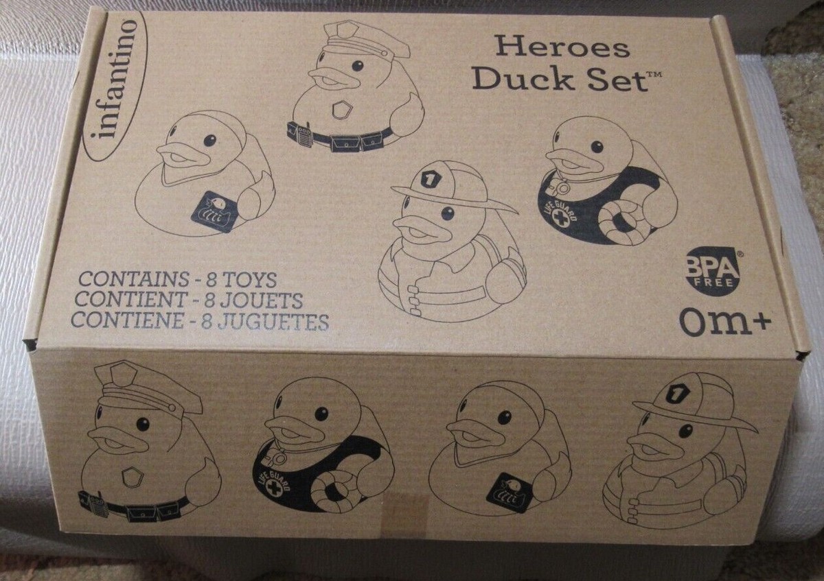 INFANTINO HERO RUBBER DUCKS COLLECTION NEW 