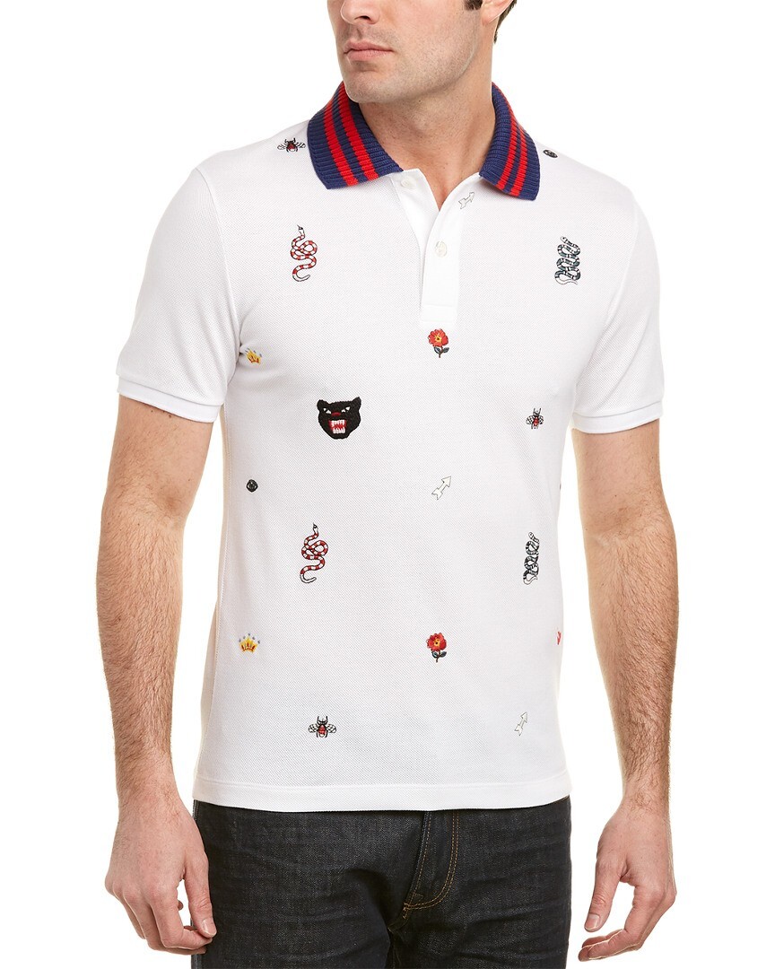 mens white gucci polo