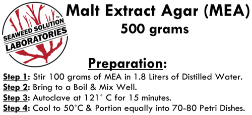 Malt Extract Agar (MEA) 500 grams - Great For Growing Mushrooms! - FREE SHIPPING - Picture 3 of 7