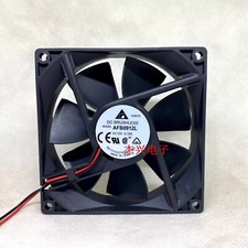 Delta AFB0912L 9025 DC12V 0.15A 9CM 2-Wire Dual Ball Mute Cooling Fan