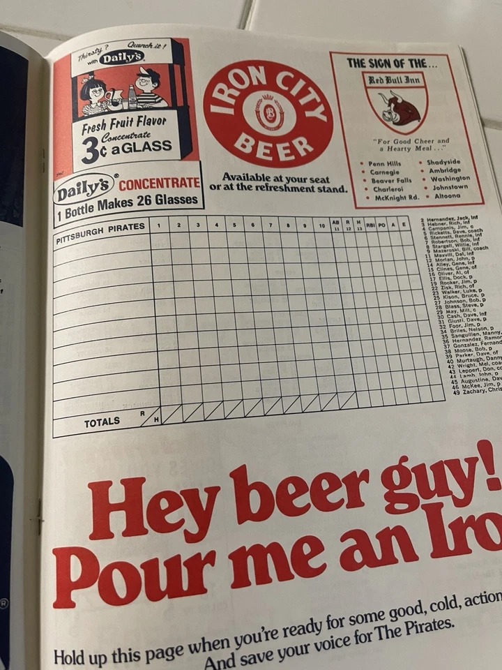 1973 Pittsburgh Pirates Program v Montreal - Image 3 of 4