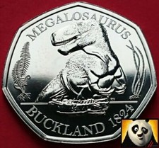 2020 New Realease Royal Mint 50p Fifty Pence Megalosaurus Age of Dinosaur Coin 