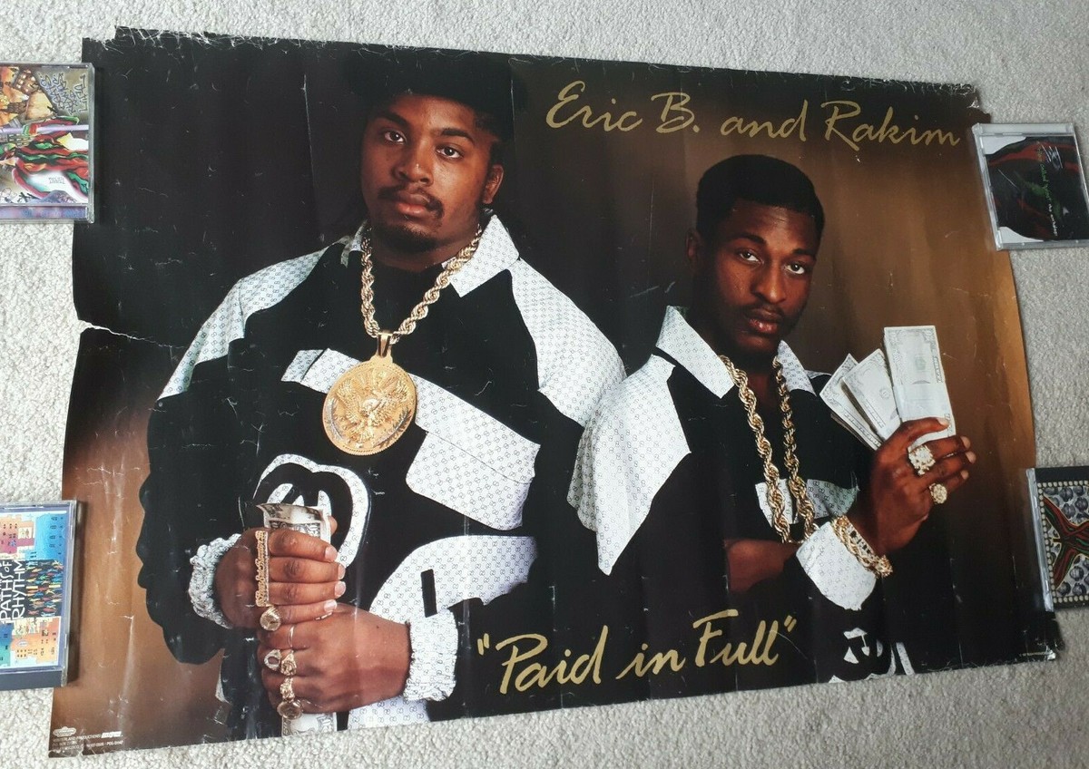 Eric B & Rakim Paid in Full 1987 original poster merch winterland