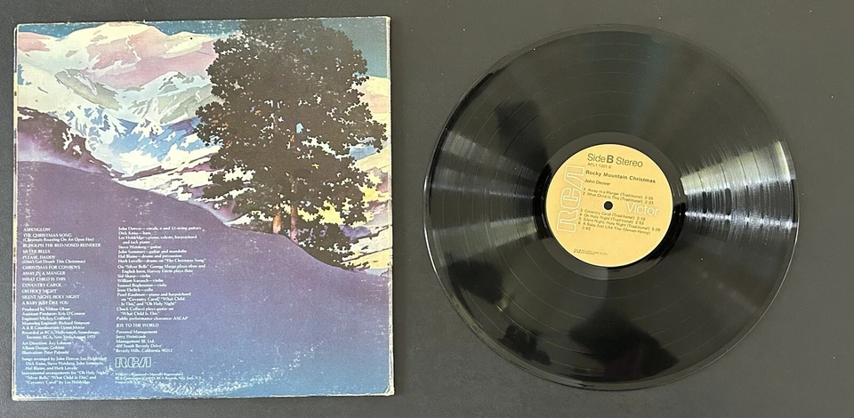 John Denver Rocky Mountain Christmas LP Vinyl Record Album 1975 RCA Not Tested Foto 3 de 4