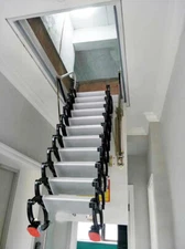 Loft Wall Ladder Stairs Carbon Steel,Black Heavy Duty Steel Metal 47.5*27.5  in