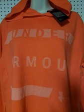 Womens NEW Under Armour Lightweight Long Sleeve Pullover Hoodie Orange XS