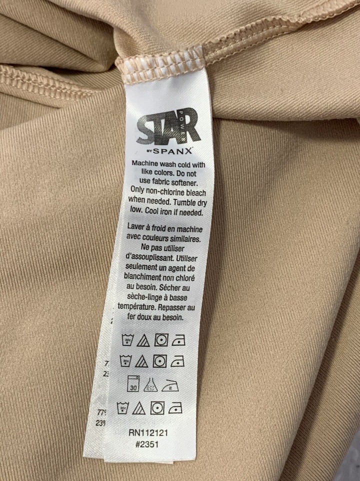 STAR POWER SPANX Slip STYLE 2351 Beige Full Slip Slimming Dress Smooth